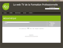 Tablet Screenshot of mediatheque.webtv.afpa.fr